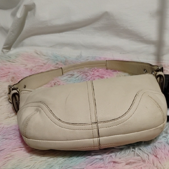 SALE! Authentic Coach Elegant Cream Mini Leather Shoulder Bag W Hangtag - Picture 8 of 11